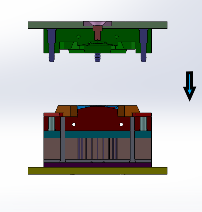 CPU风扇挡板模具